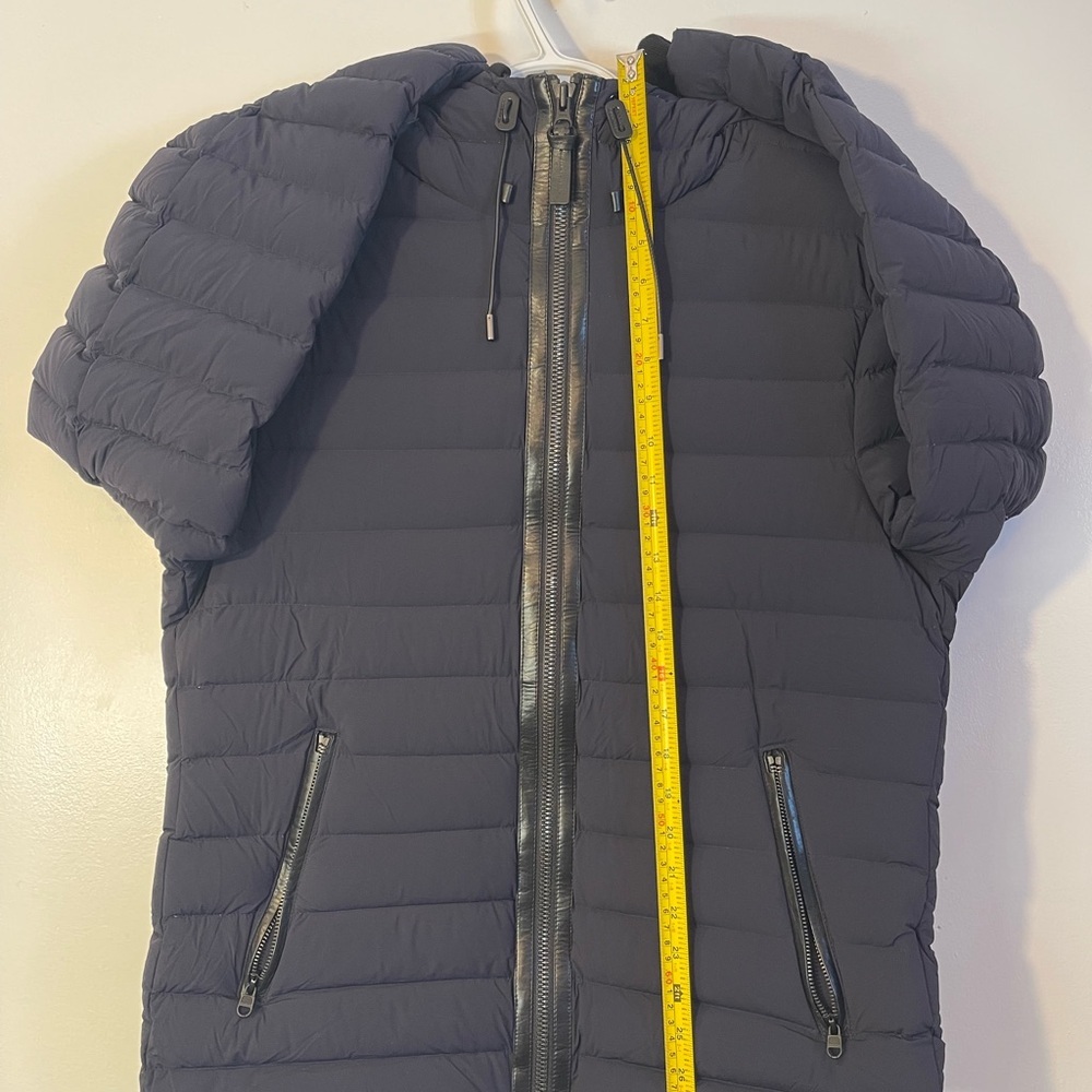 Mackage Mike Down Hooded Puffer Goose Down Jacket Size 42 - Navy Blue - Picture 13 of 14